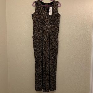 Brown and Black Pattern Jumpsuit